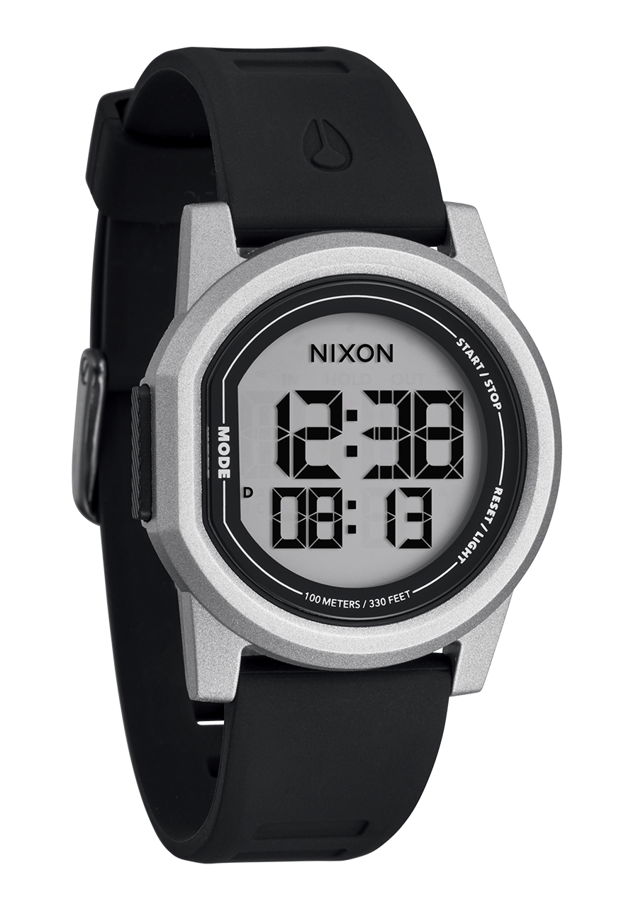 Disk Digital Watch | Gunmetal / Black / Positive | Thin LCD Screen 