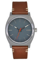 Time Teller Leather - Lt Gunmetal / Basalt / Sienna