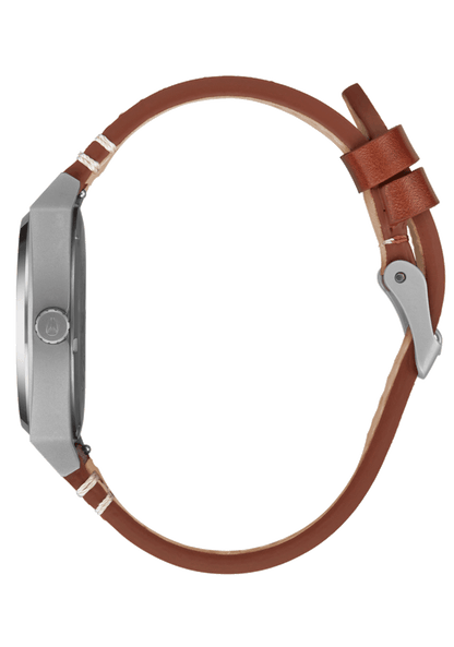 Time Teller Leather - Lt Gunmetal / Basalt / Sienna View 3