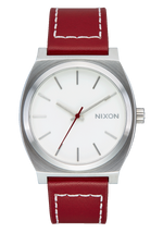 Time Teller Leather - Silver / Egret / Cranberry