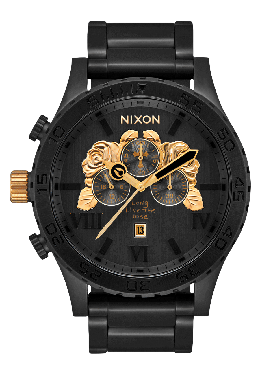 Nixon sentry chrono matte black gold new arrivals