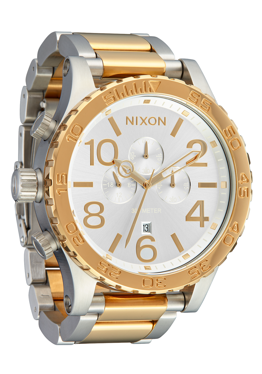 51-30 Chrono Watch | Silver / Gold | Men's Stainless Steel – Nixon CA