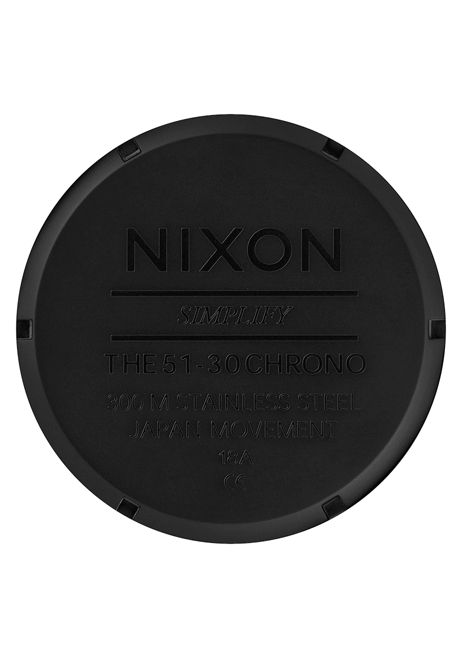 【美品】ニクソン NIXON 51-30 CHRONO ALL BLACK 51-30 Chrono Watch | Matte Black / Gold | Men's Stainless