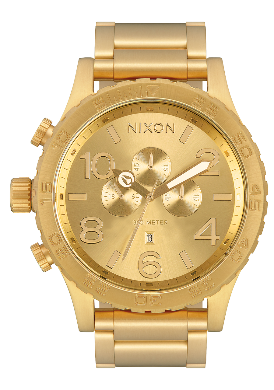 51-30 Chrono Watch | All Gold | Men's Stainless Steel – Nixon CA 51-30 Chrono Watch | All Gold | Men's Stainless Steel – Nixon CA