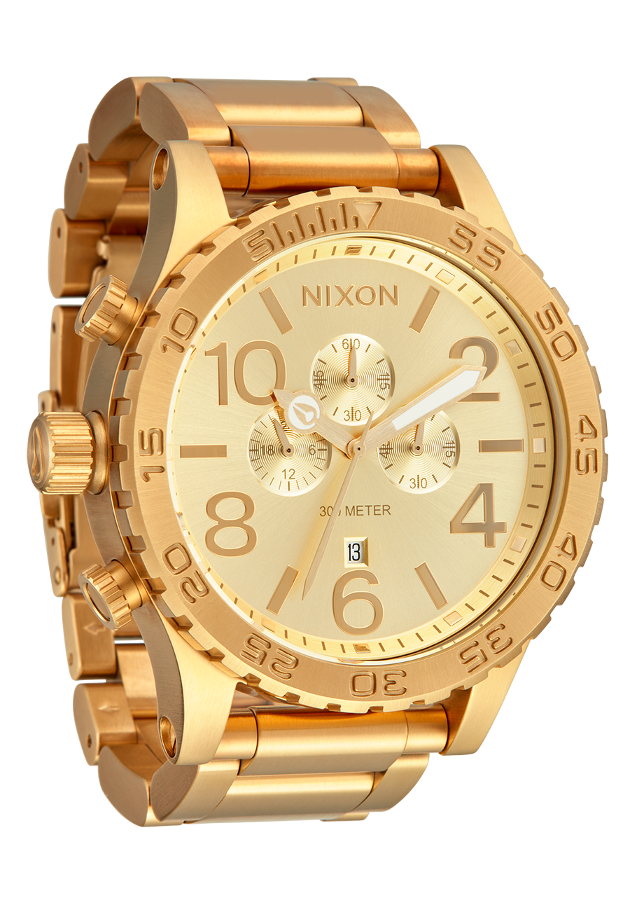 51-30 Chrono Watch | All Gold | Men's Stainless Steel – Nixon CA 51-30 Chrono Watch | All Gold | Men's Stainless Steel – Nixon CA