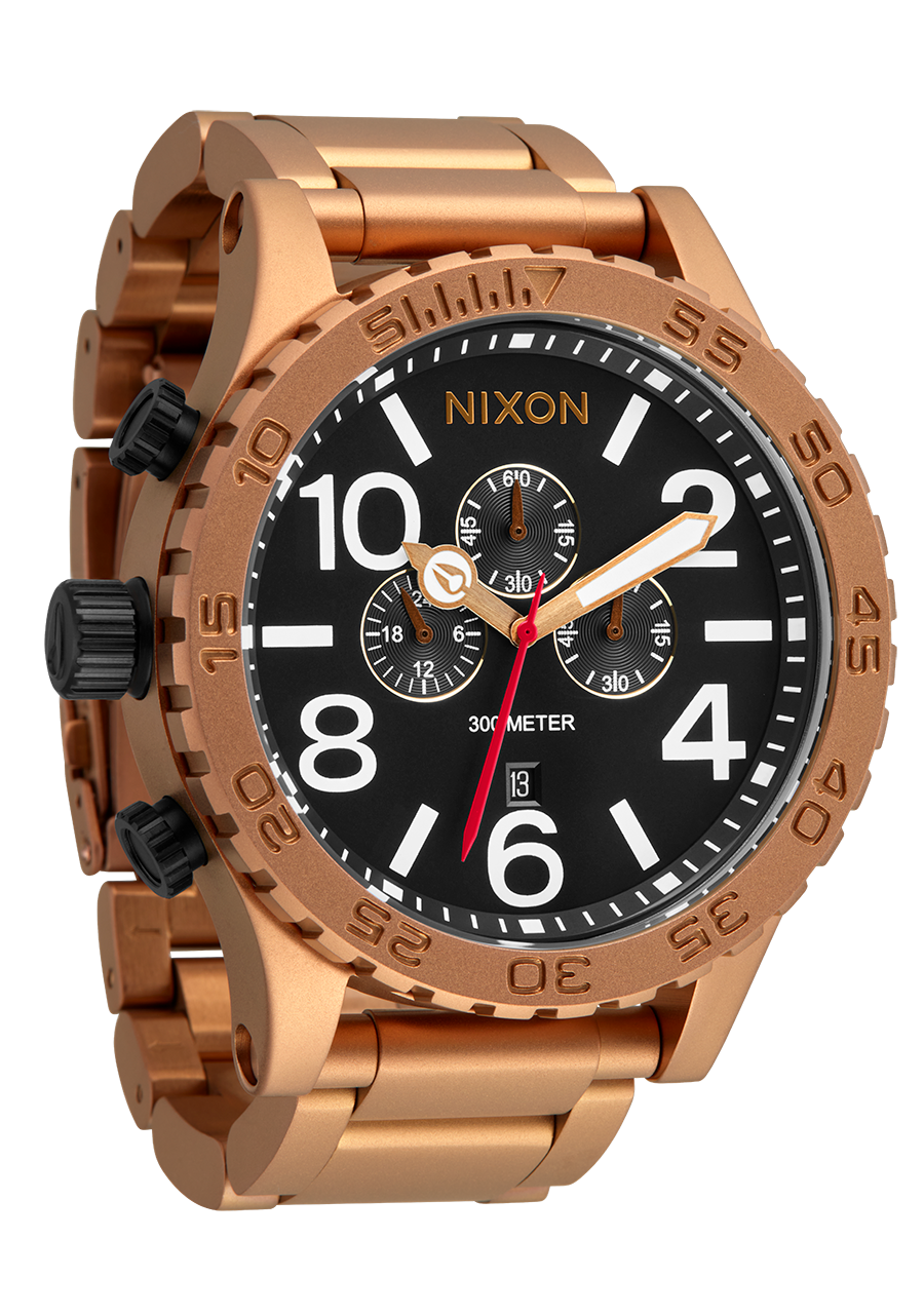 51-30 Chrono Watch | Bronze / Black | Men's Stainless Steel – Nixon CA 51-30 Chrono Watch | Bronze / Black | Men's Stainless Steel – Nixon CA