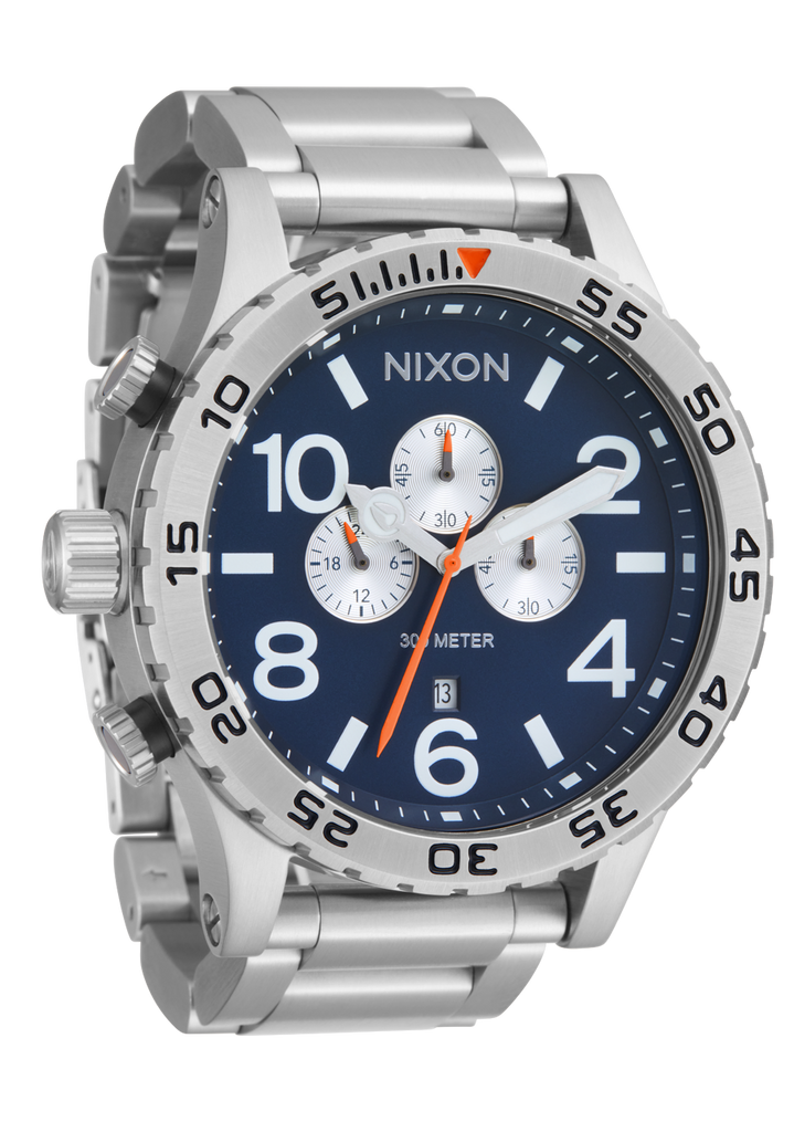 51-30 Chrono Watch | Silver / Midnight | Men's Stainless Steel – Nixon CA