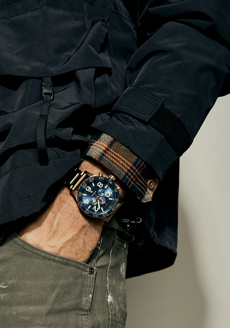 51-30 Chrono Watch | Desert Gold / Arles Blue | Men's Stainless 51-30 Chrono Watch | Desert Gold / Arles Blue | Men's Stainless