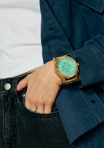 51-30 Chrono - Gold / Turquoise / Gold View 9
