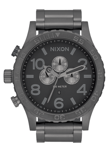51-30 Chrono Watch | All Gunmetal | Men's Stainless Steel – Nixon CA 51-30 Chrono Watch | All Gunmetal | Men's Stainless Steel – Nixon CA