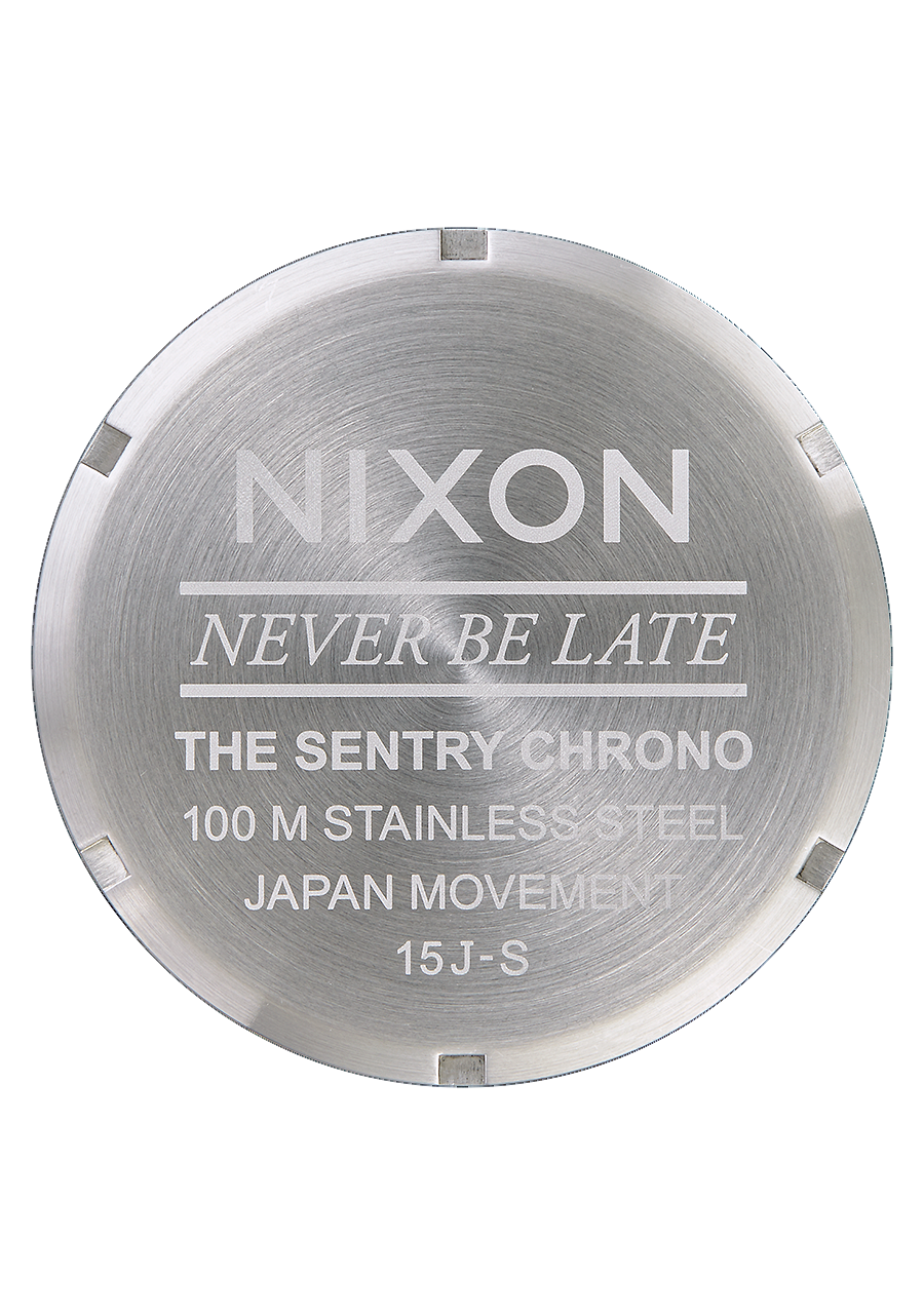 NIXON SENTRY CHRONO シルバー　箱、説明書、予備バンド付き Sentry Chrono Watch | Black | Men's Stainless Steel – Nixon CA