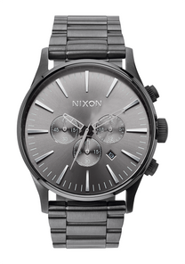 Sentry Chrono Watch | All Gunmetal | Men's Stainless Steel – Nixon CA Sentry Chrono Watch | All Gunmetal | Men's Stainless Steel – Nixon CA