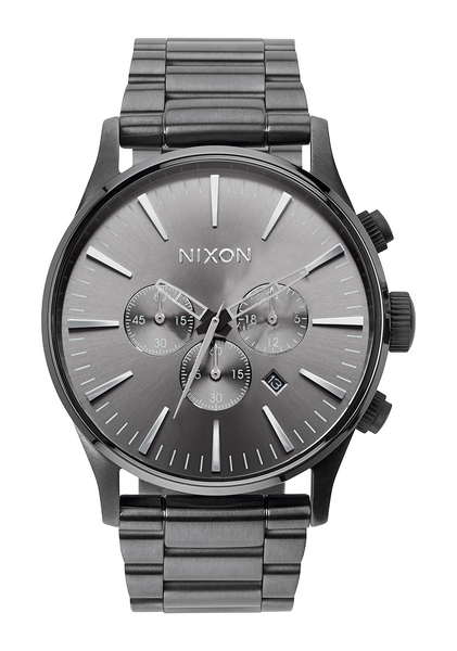 Sentry Chrono Watch | All Gunmetal | Men's Stainless Steel – Nixon CA Sentry Chrono Watch | All Gunmetal | Men's Stainless Steel – Nixon CA