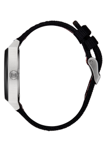 Time Teller Nylon - Silver / Rosewood / Black Stripe View 3