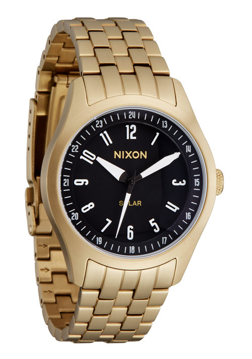 Echo 38 Watch Gold Black Stainless Steel Solar Watch Nixon CA