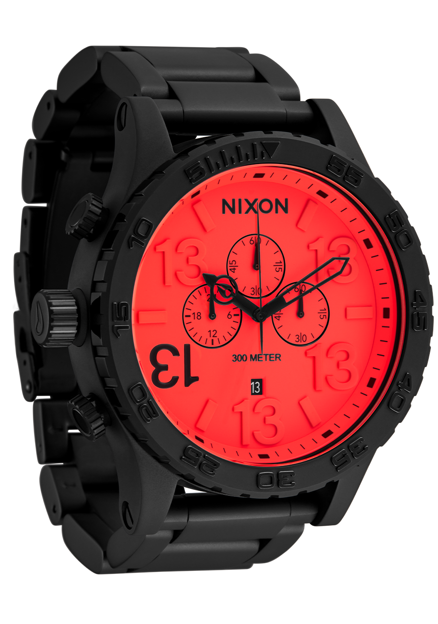 51-30 Chrono Friday the 13th Edition - Super Black / Neon Red / CA View 2