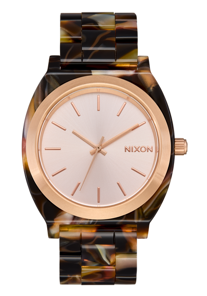 Time Teller Acetate Watch | Rose Gold / Pink Tortoise | Unisex