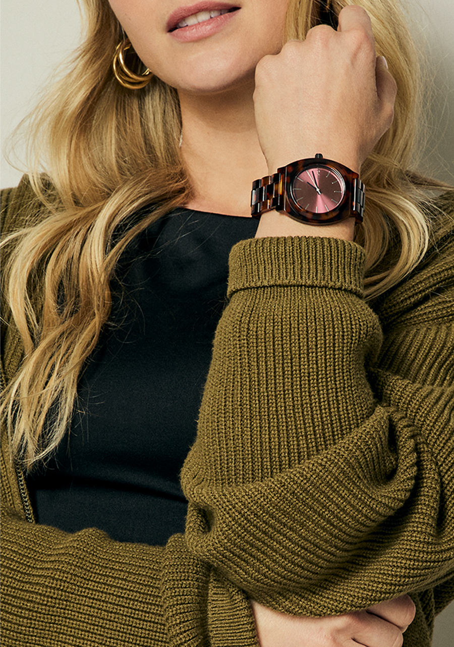 時計 NIXON MEDIUM TIME TELLER ACETATE RED Time Teller Acetate Watch | Tortoise / Oxblood | Unisex