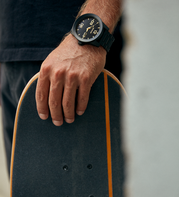 Corporal Stainless Steel Watch | Matte Black / Gold | Men's Corporal Stainless Steel Watch | Matte Black / Gold | Men's
