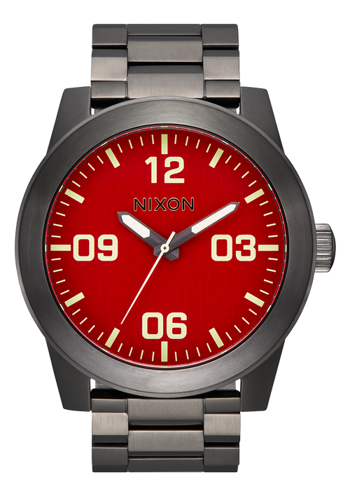 Corporal Stainless Steel - Red / Gunmetal