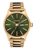 
Nixon Sentry Stainless Steel Analog Watch - Gold / Green Sunray - View 1