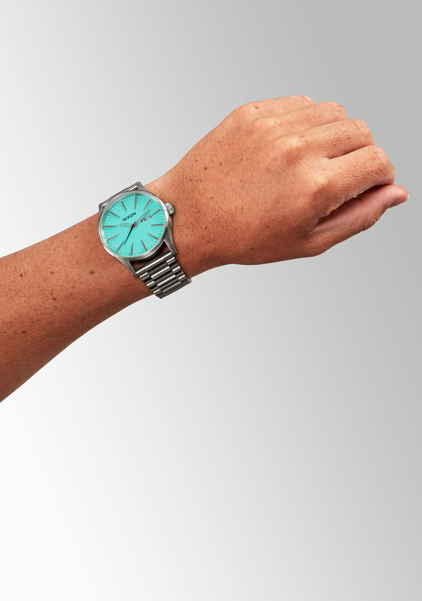 Sentry Stainless Steel Watch | Silver / Turquoise | Men's Sentry Stainless Steel Watch | Silver / Turquoise | Men's