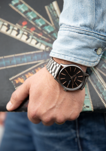 
Nixon Sentry Stainless Steel Analog Watch - All Black / Rose Gold - View 6