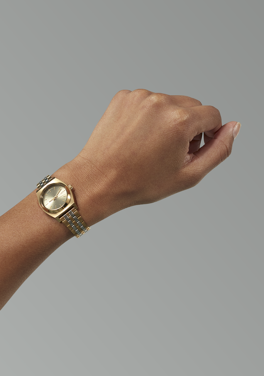 Small silver and gold watch hotsell