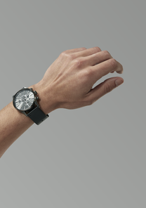 Sentry Chrono Leather - All Gunmetal / Black View 6