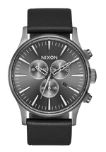 Sentry Chrono Leather - All Gunmetal / Black