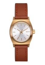 Small Time Teller Leather - Light Gold / White Sunray