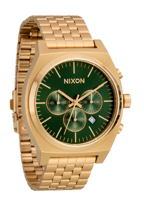 
Nixon Time Teller Chrono Analog Watch - Gold / Green Sunray - View 2