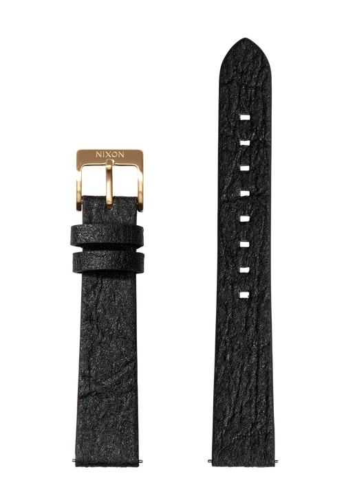 16mm Pineapple Leather Band - Noir