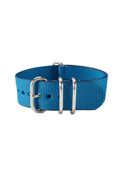 20mm Nylon #TIDE One Piece Band - Bleu marine / bleu View 2