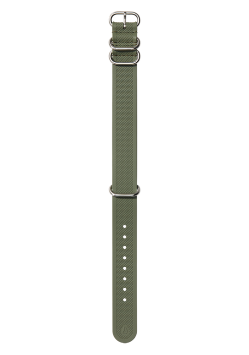 20mm FKM Rubber One Piece Band - Vert olive