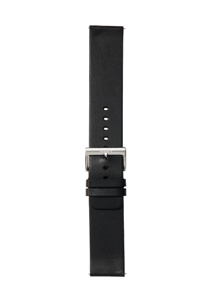 23mm Veg Tanned Leather Band - Black View 2