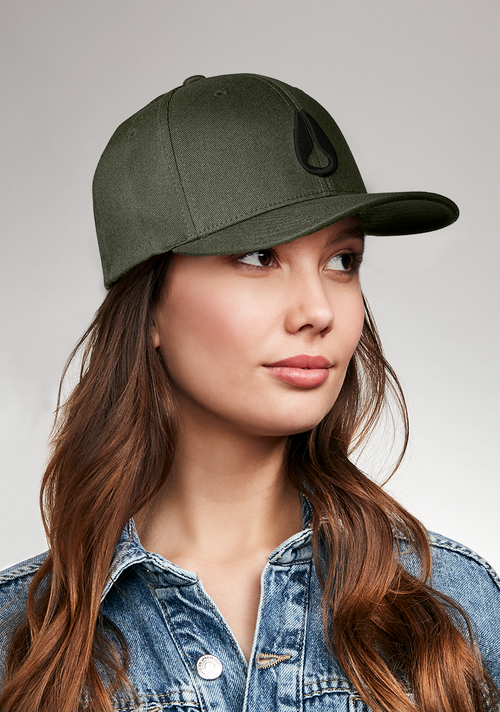 Deep Down Flexfit Athletic Fit Hat - Vert olive