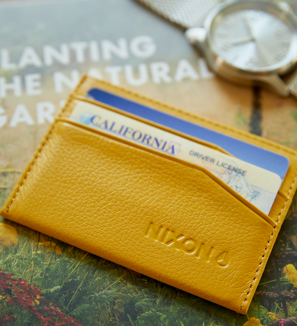 Flaco Leather Card Wallet - Yellow