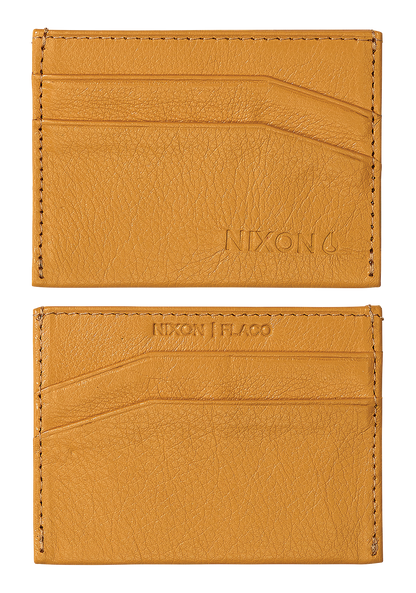 Flaco Leather Card Wallet - Yellow View 1