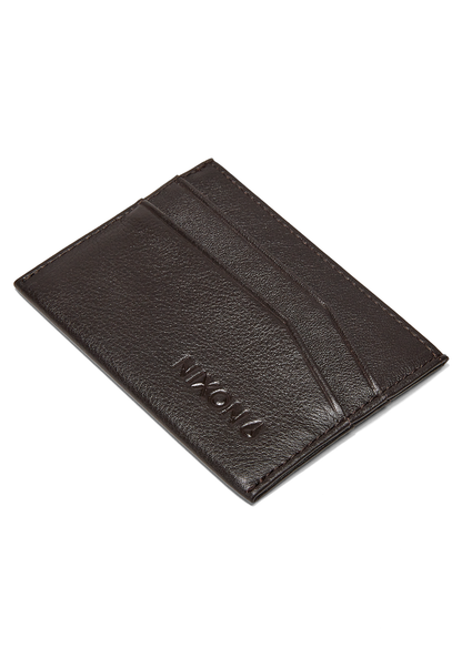 Flaco Leather Card Wallet - Brown View 1