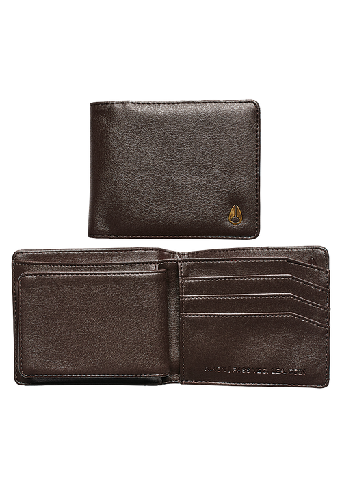 Pass Vegan Leather Coin Wallet - Brown