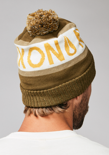 Teamster Beanie - Olive / Multi View 4