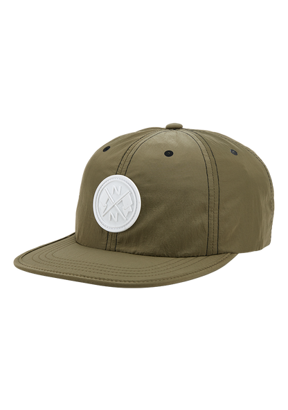 Flight Strapback Hat - Olive / White View 1