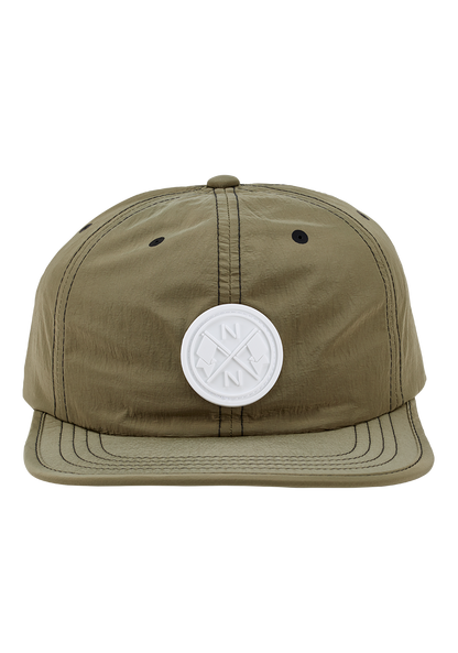 Flight Strapback Hat - Olive / White View 3