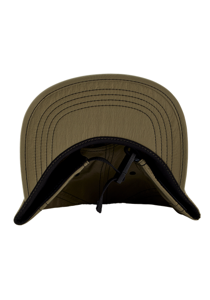 Flight Strapback Hat - Olive / White View 4