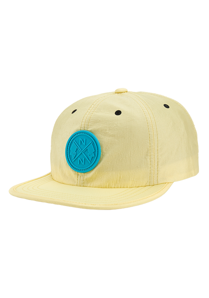 Flight Strapback Hat - Light Yellow / Aqua View 1