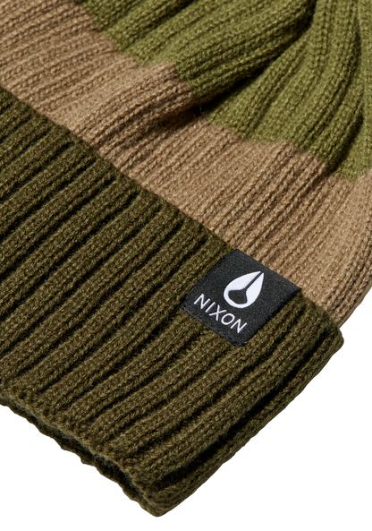 Schrader Pom Beanie - Olive / Multi View 2