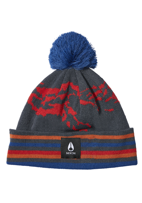 Ridge Pom Beanie - Bleu marine / multicolore