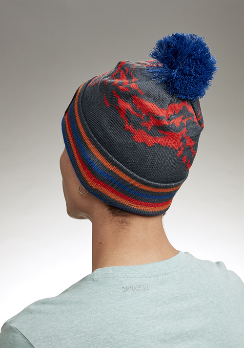 Ridge Pom Beanie - Bleu marine / multicolore