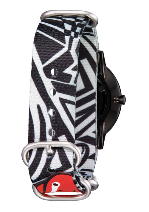 Rolling Stones 20mm Recycled One Piece Band - Black / Gray